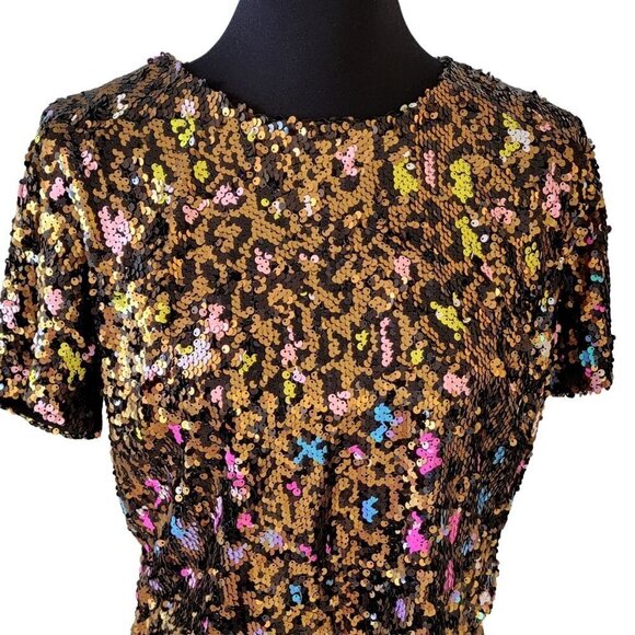 Cosmopolitan Sequin Crop Top Or Skirt Separates Dress the Population NWT - Picture 9 of 16